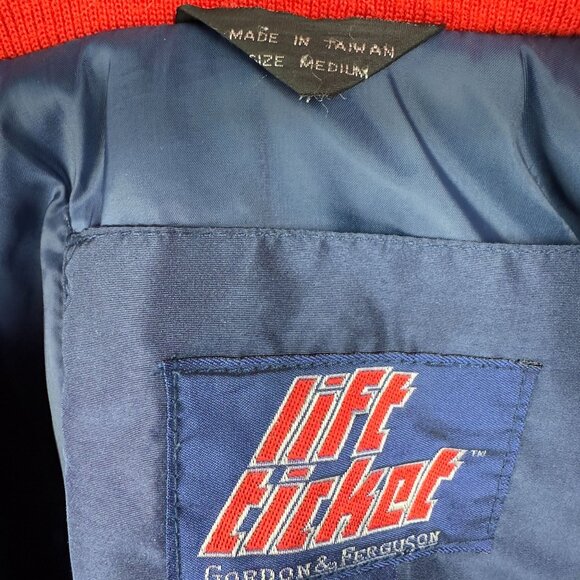 Vtg Lift Ticket Puffer Ski Jacket M Colorblock By Gordon & Ferguson Insulated - Picture 5 of 14